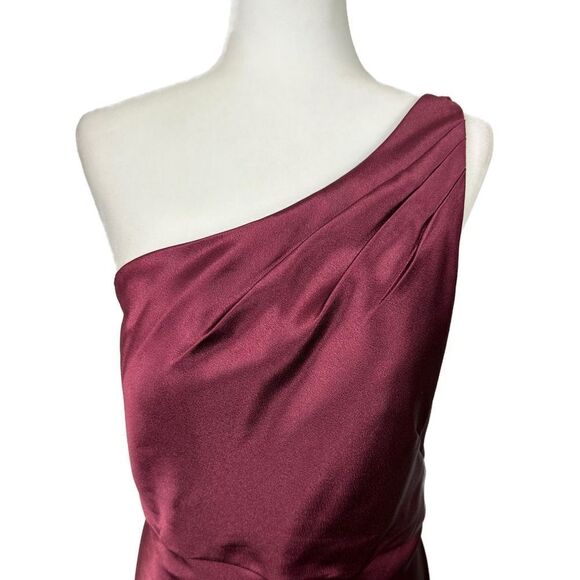 Jenny Yoo Lena One Shoulder Maxi Dress Hibiscus Size 16 - Picture 7 of 16